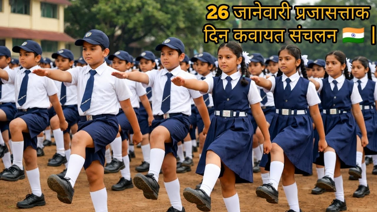 26 जानेवारी प्रजासत्ताक दिन कवायत संचलन 🇮🇳 | Republic Day Parade | School Function 2026