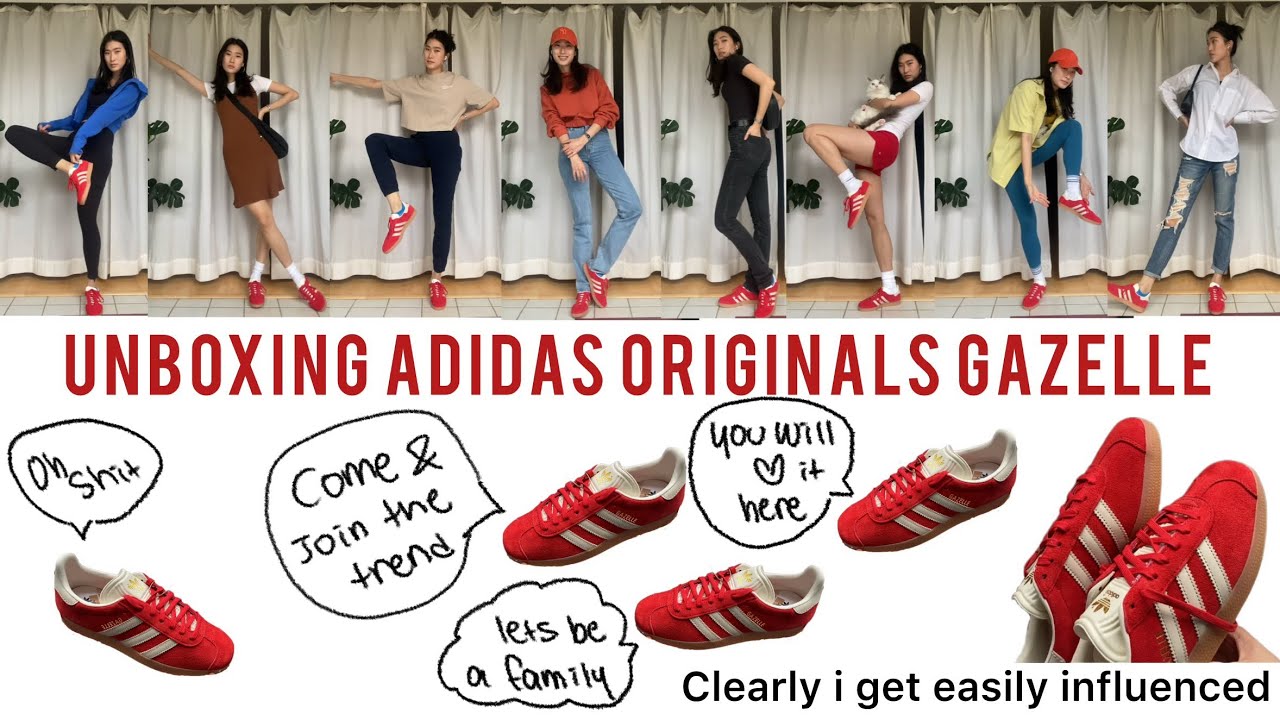 DID SOMEBODY SAY GAZELLE | Adidas Originals Red Gazelle “UNBOXING” + Styling 