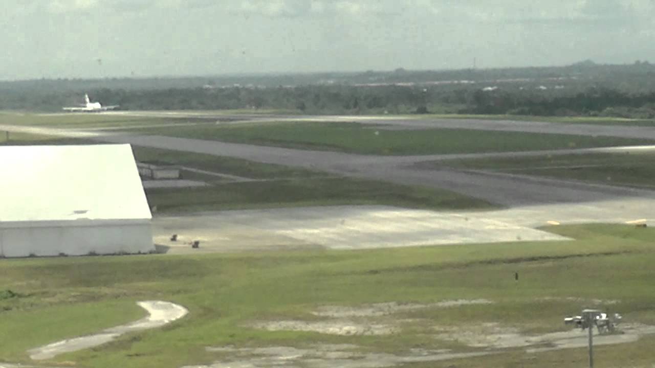 Boeing 747 taking off from Kuching International Airport.