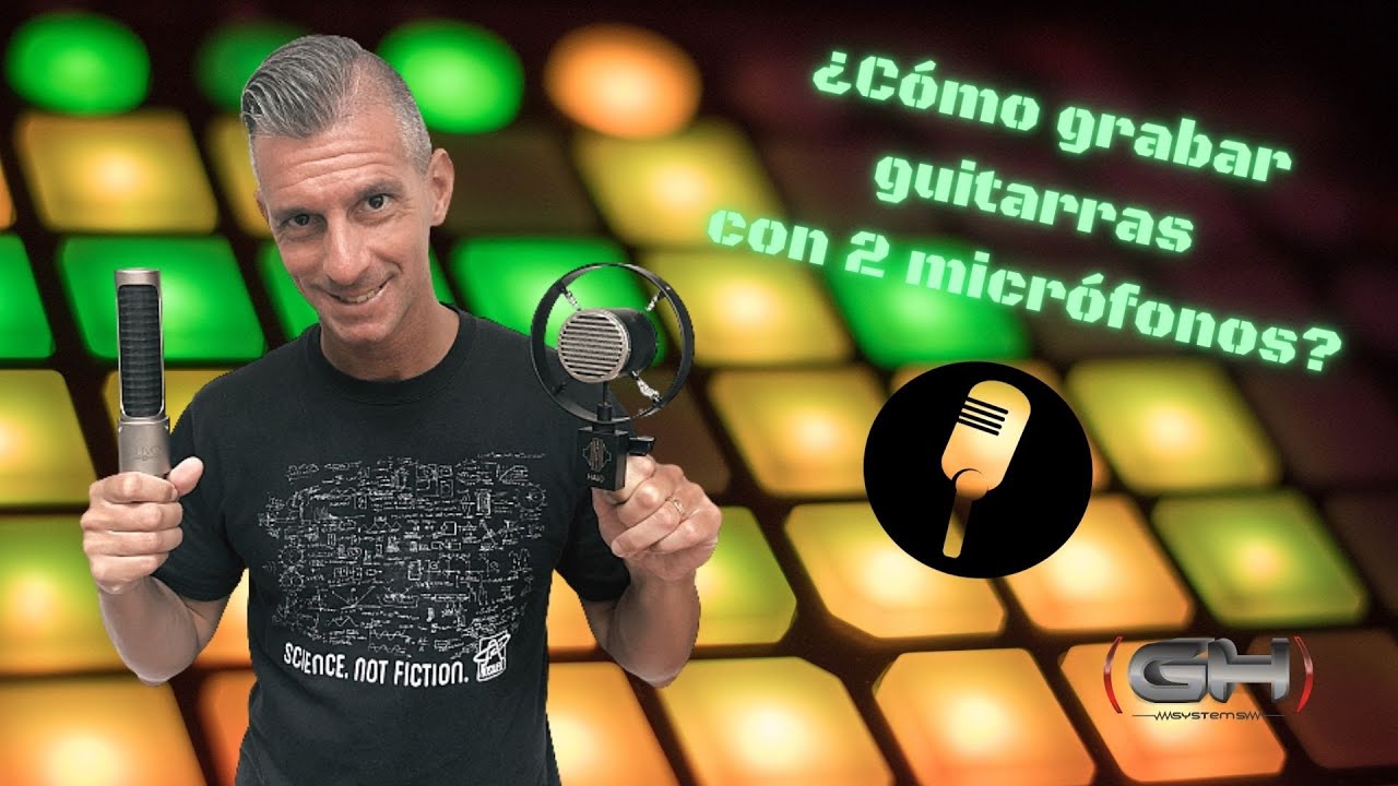 ¿Cómo grabar guitarras con 2 micrófonos?