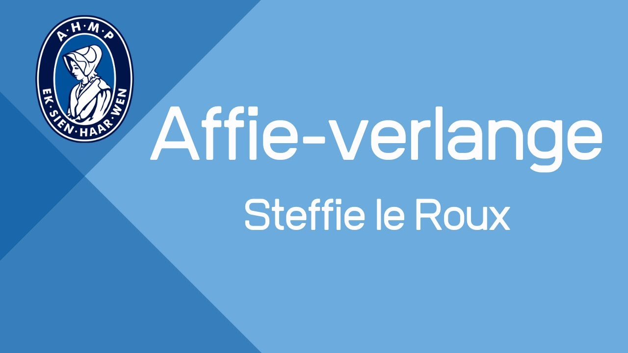 Affie-verlange  |  Steffie le Roux