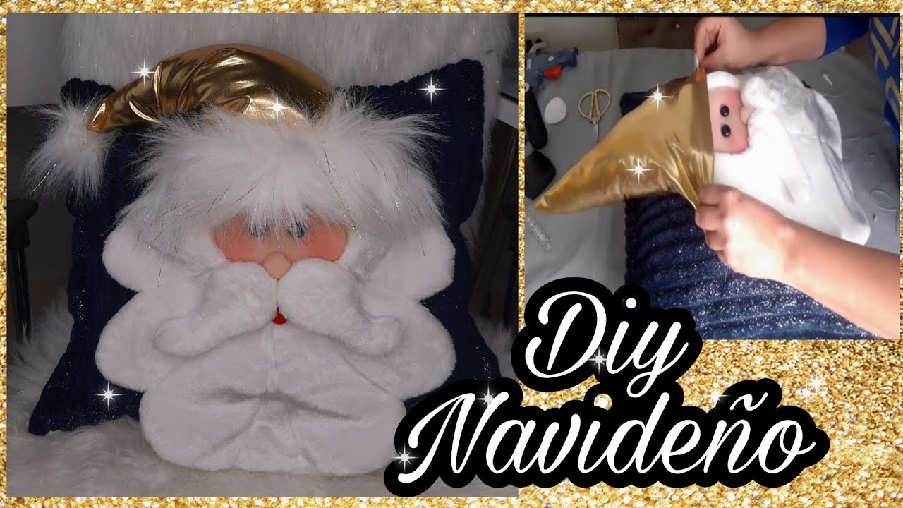COJÍN DECORATIVO NAVIDEÑO FÁCIL Y RÁPIDO