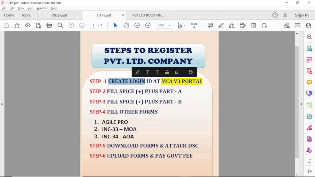 MCA V3 Portal Company Incorporation Process ! Demo 2023! How To Register Company In India 2023