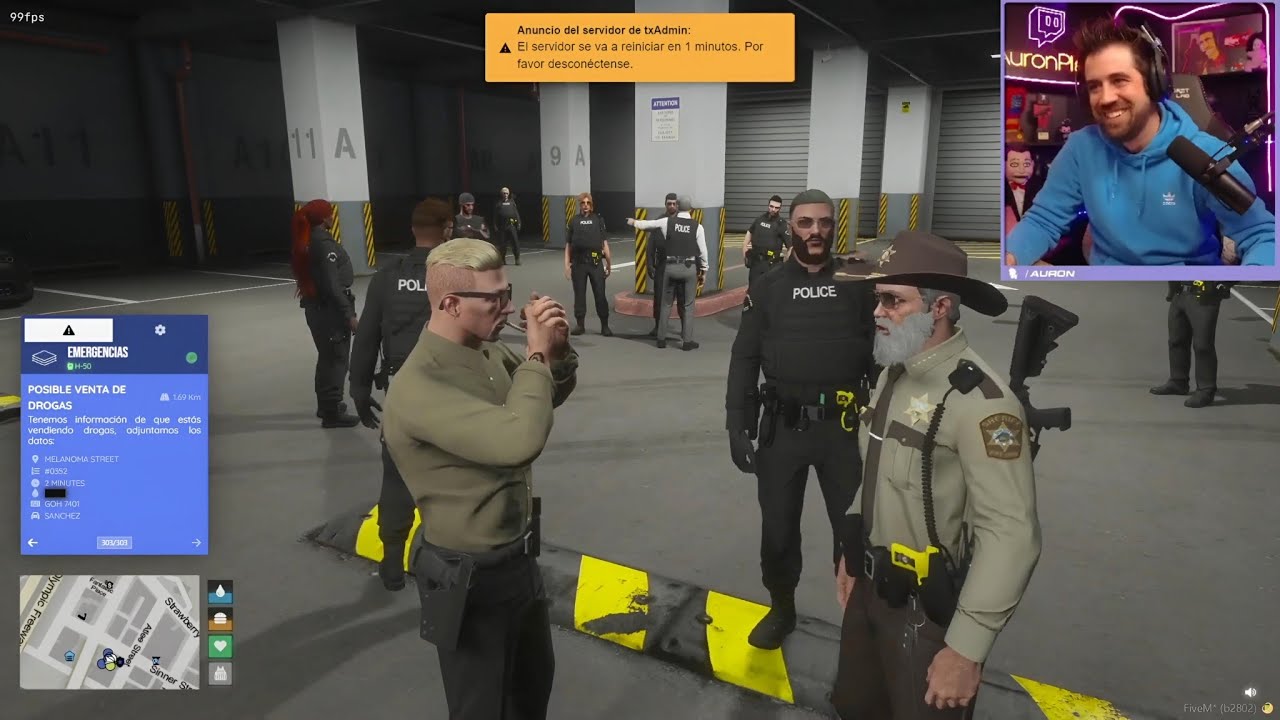 GUSTABO PRENDE UN CIGARRO DELANTE DE HENRY WILLIAMS😨 PERO EL SHERIFF SE LA DEVUELVE😂😎 | SPAINRP