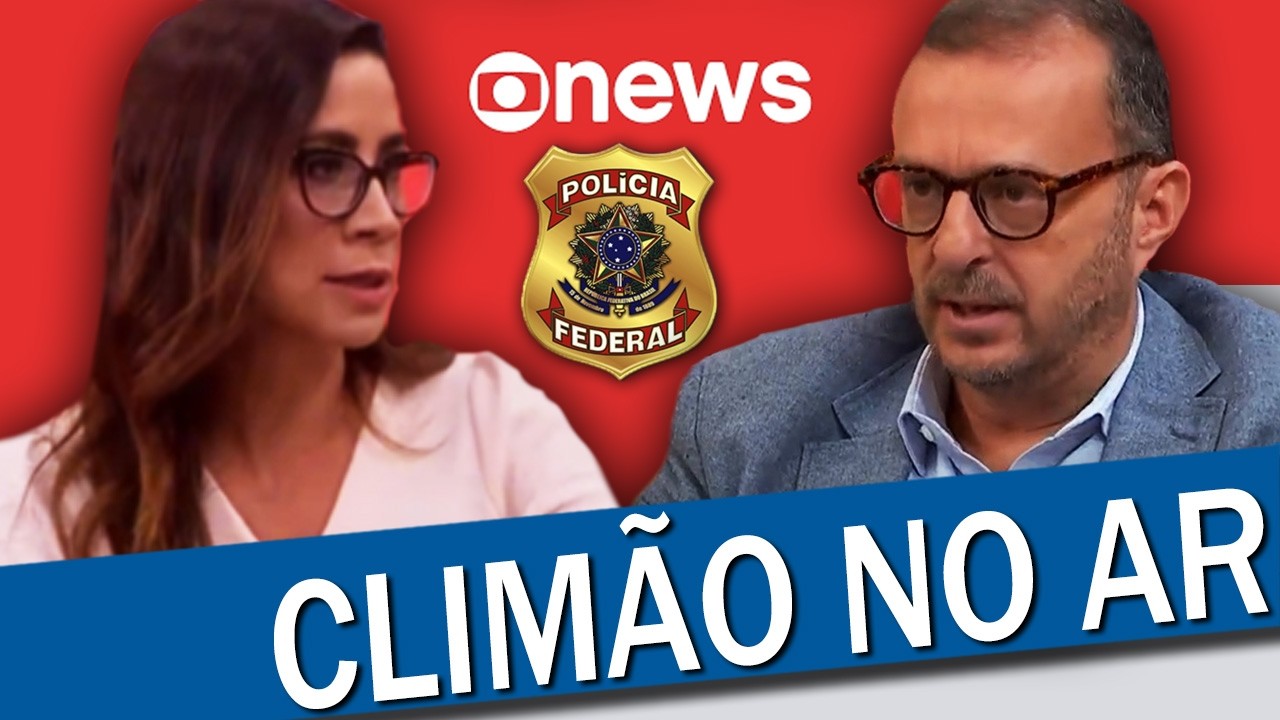 CLIMÃO NA GLOBO: JORNALISTAS REAGEM AO VIVO À OPERAÇÃO DA PF