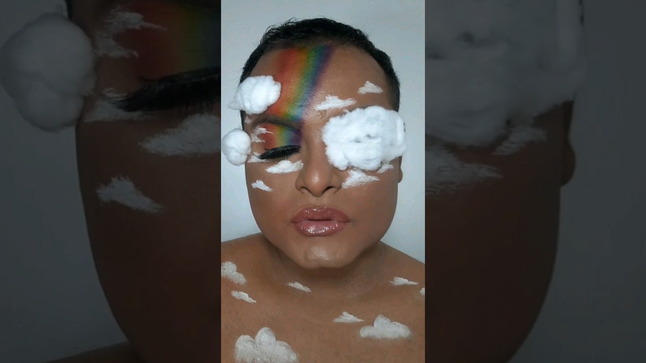 Tutorial make nuvens #makeup #make#tutorial #maquiagemartistica #maquiagem #explore