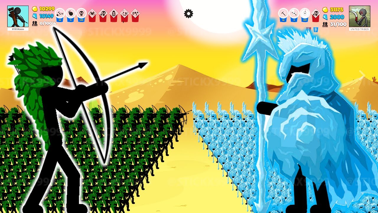 9999 Archidon Leaf vs 9999 Glacial Spearos ⚔️ STICK WAR SAGA HACK 💥 Stickx9999