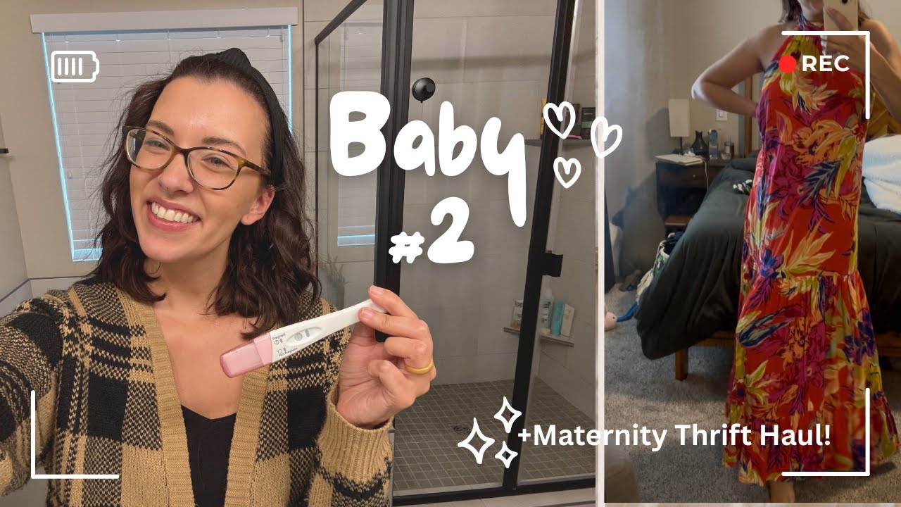 WE'RE PREGNANT! After secondary infertility | Summer Maternity Thrift Haul | Faith Filled Pregnancy