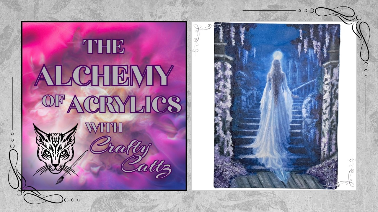 The Alchemy of Acrylics ~ She Who Walks in Starlight ~ From AI Concept to Acrylic Painting