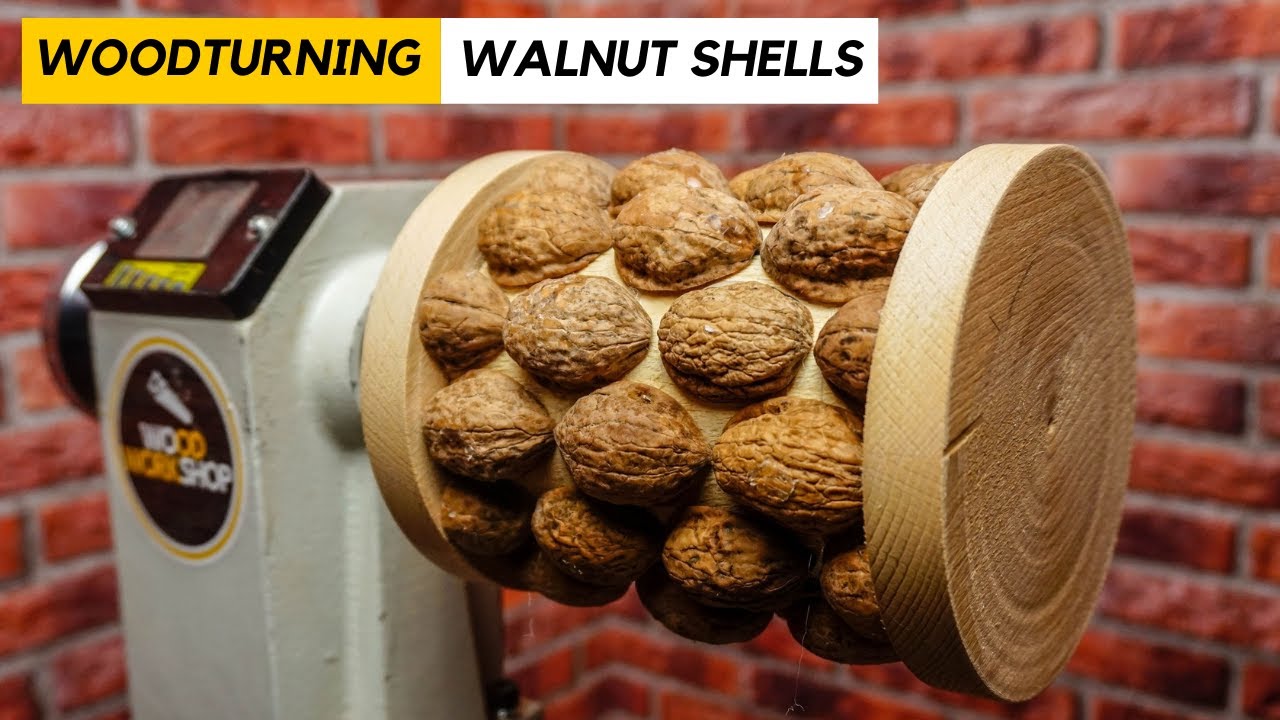Woodturning Walnut Shells into a Lamp