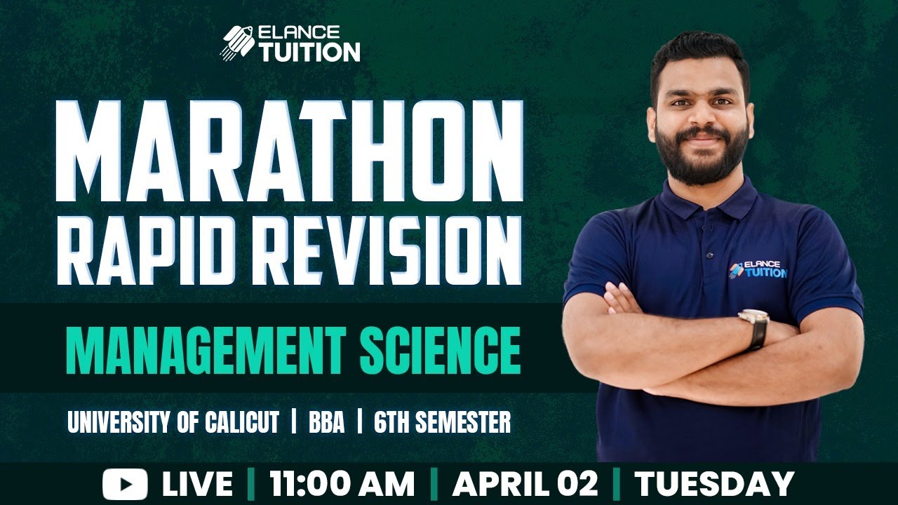 Marathon Rapid Revision | MANAGEMENT SCIENCE | ELANCE TUITION #calicutuniversity #incometax #bba