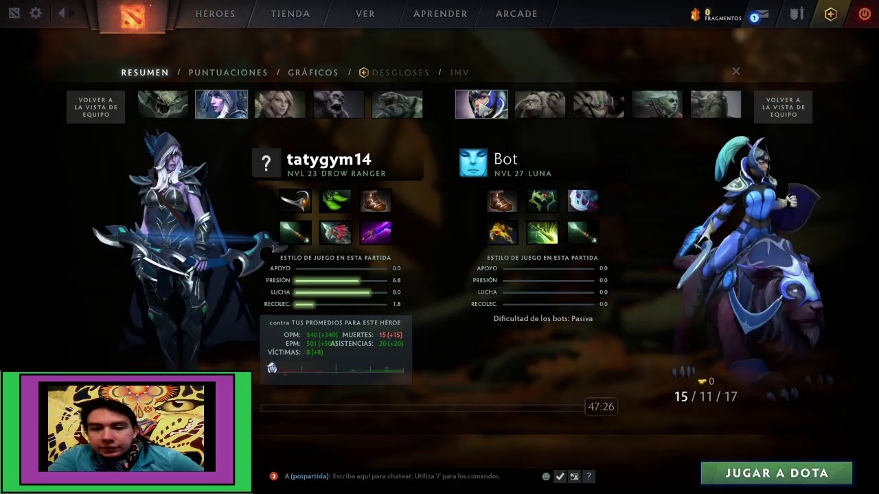 ***Dota 2*** - Partida de entrenamiento con bots en dificil junto a ***ltlondon***