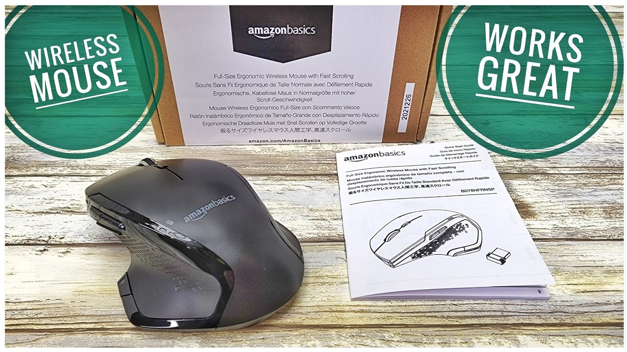 ОБЗОР Беспроводная мышь Amazon Basics Эргономичная Быстрая прокрутка МНЕ ОЧЕНЬ НРАВИТСЯ