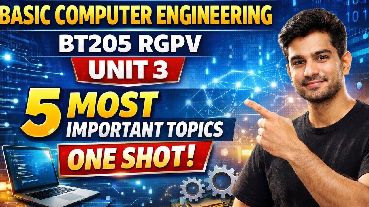 Basic Computer Engineering || Unit 3 Most Important Questions One Shot