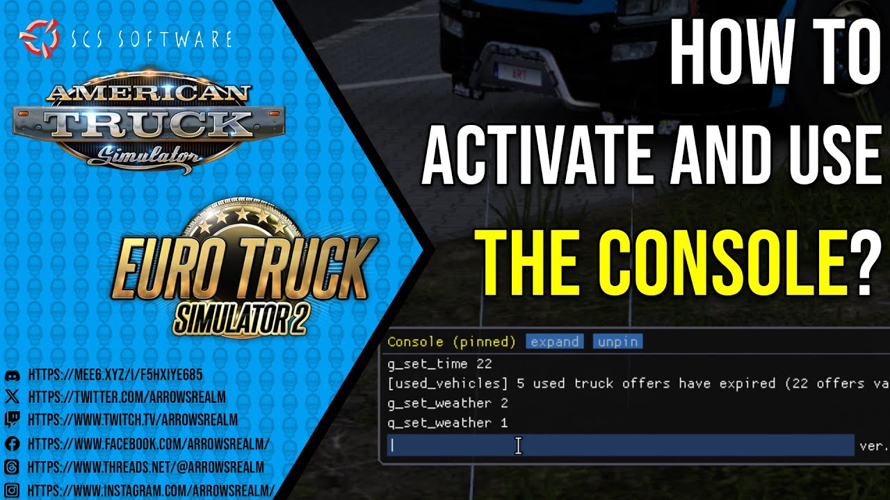 [ #ets2 #ats ] How To Activate The Console? (2025)