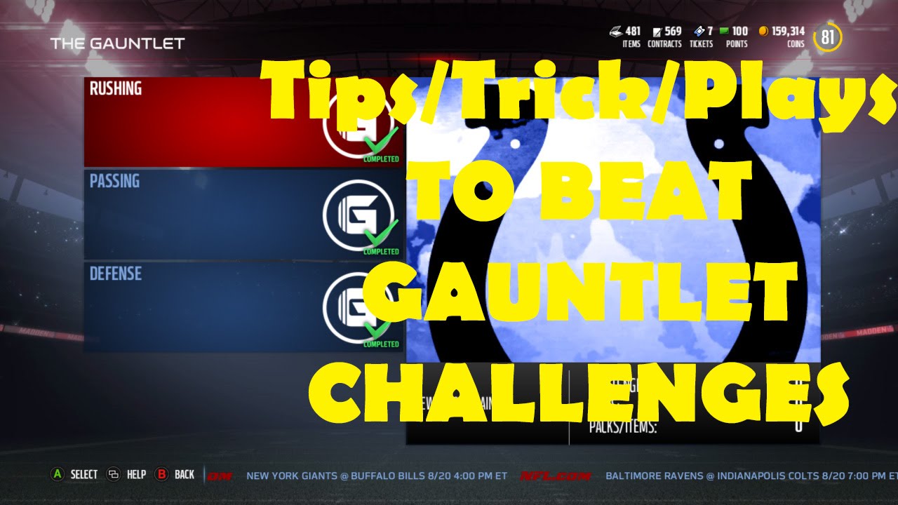 Madden 17 Tips/Tricks Beating Gauntlet Challenges