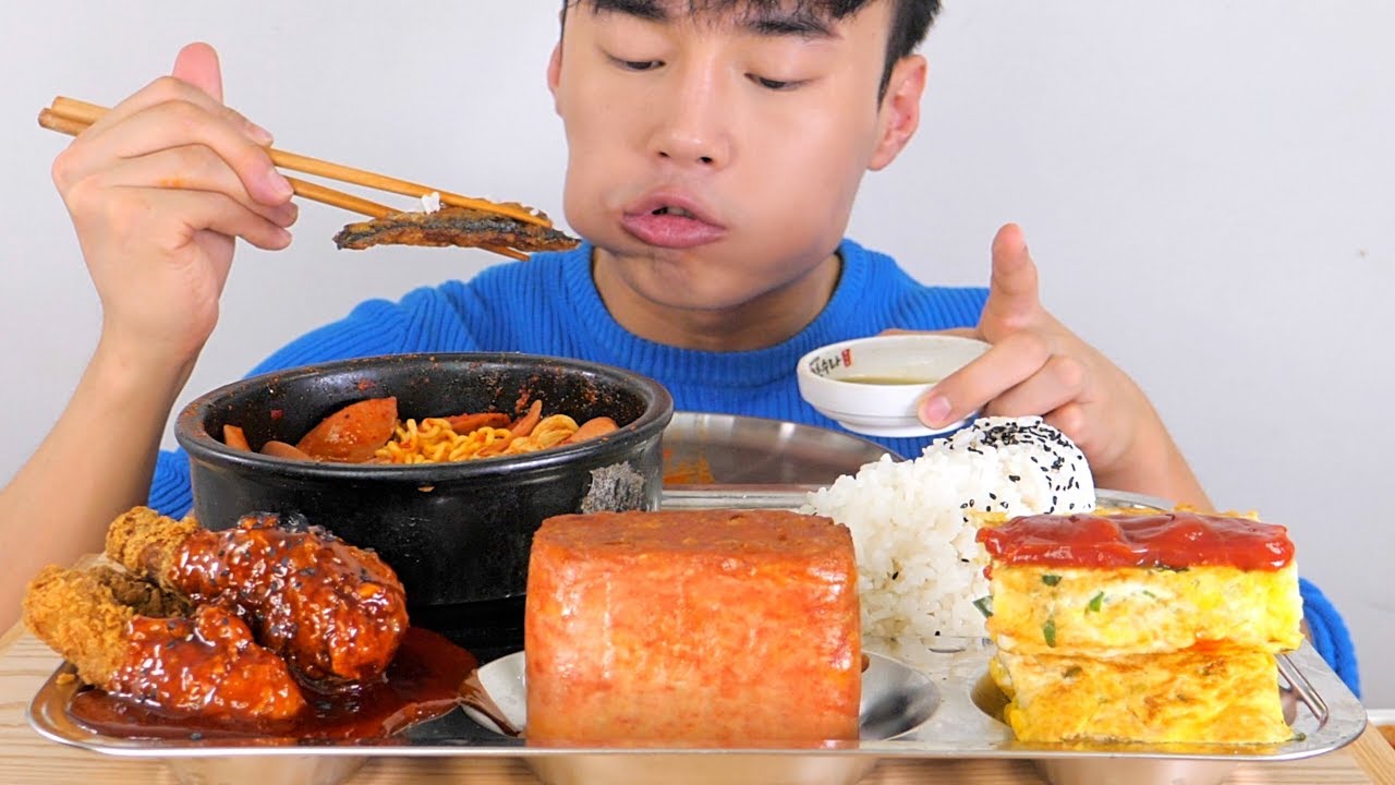 3-1반의 흔한 급식 먹방 - Korean school lunch Mukbang ASMR