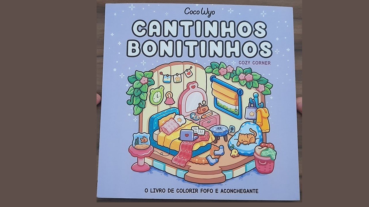 Flip Through Livro Cantinhos Bonitinhos (Cozy Corner) Coloring Book- Coco Wyo