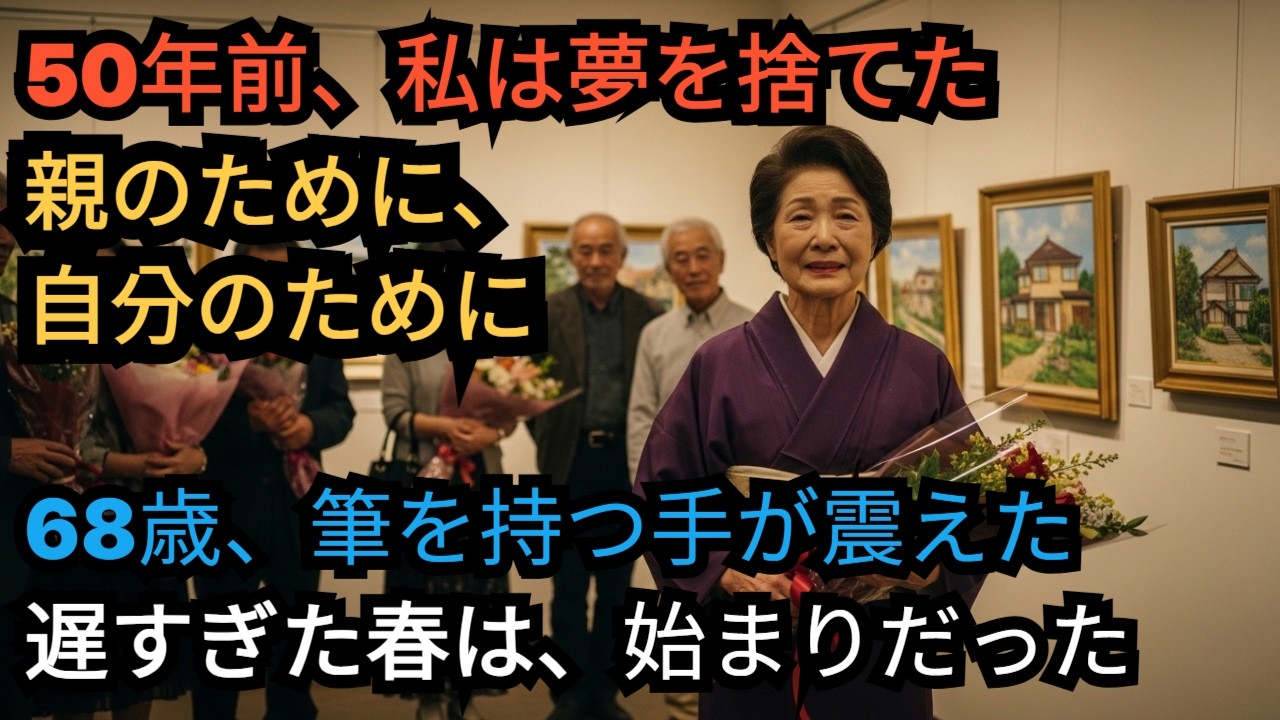 18歳で諦めた画家の夢, 50年後、孫の一言で目が覚めた, 「楽しいから描くんでしょ？」