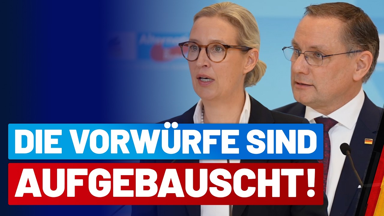 LIVE: Presseerklärung mit Alice Weidel & Tino Chrupalla - AfD-Fraktion im Bundestag