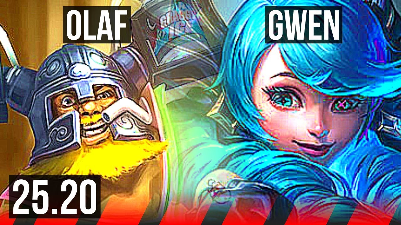 OLAF vs GWEN (TOP) | 15/1/4, Legendary | KR Diamond | 25.20