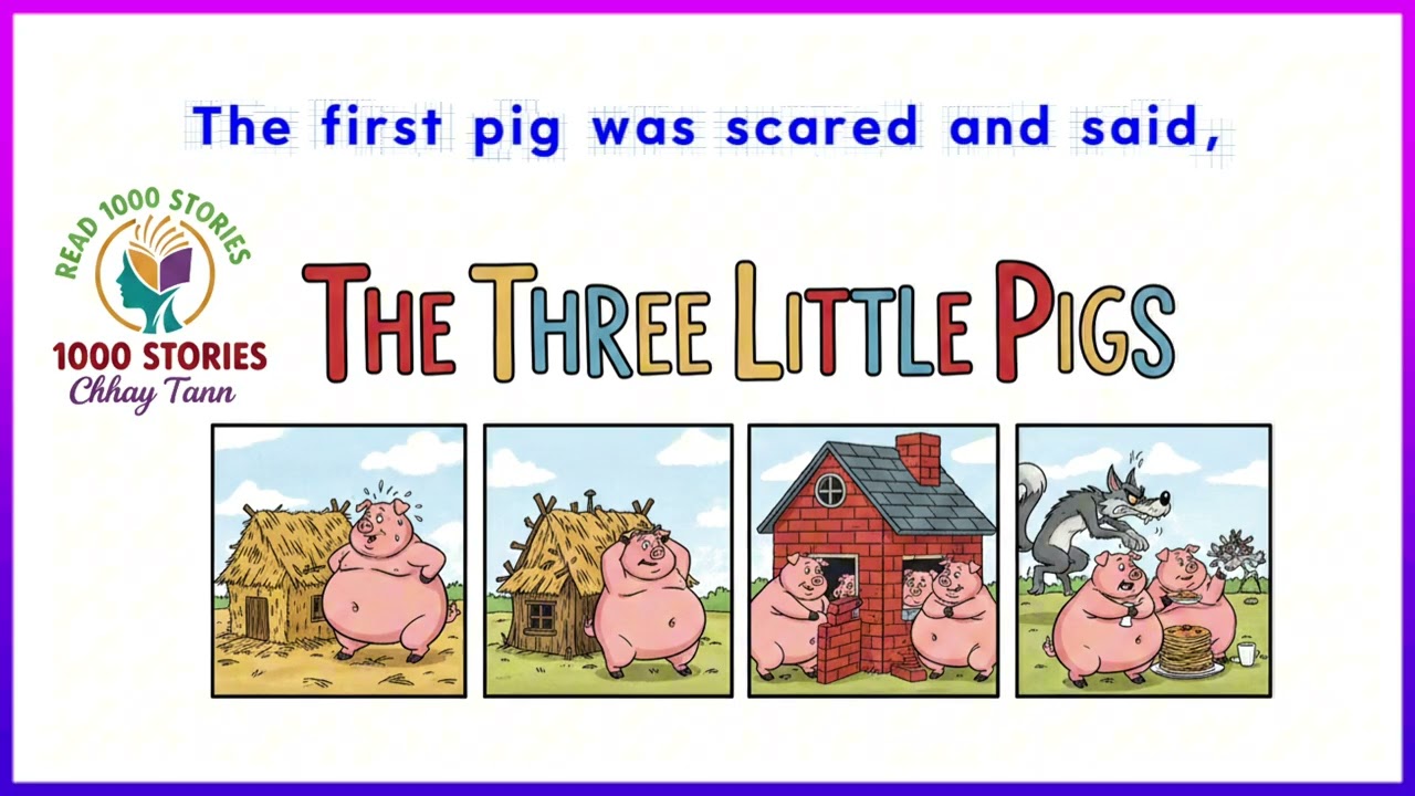  Learn English Through Story | The Three Little Pigs | Reading and Listening English Story&hellip;
