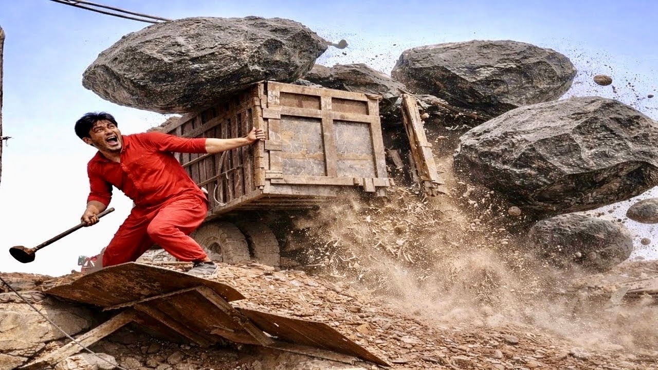 Blood, Sweat & Stone: How Rock Crusher Workers Push Through Everything!!!#dangerous ☠️👹😱☠️