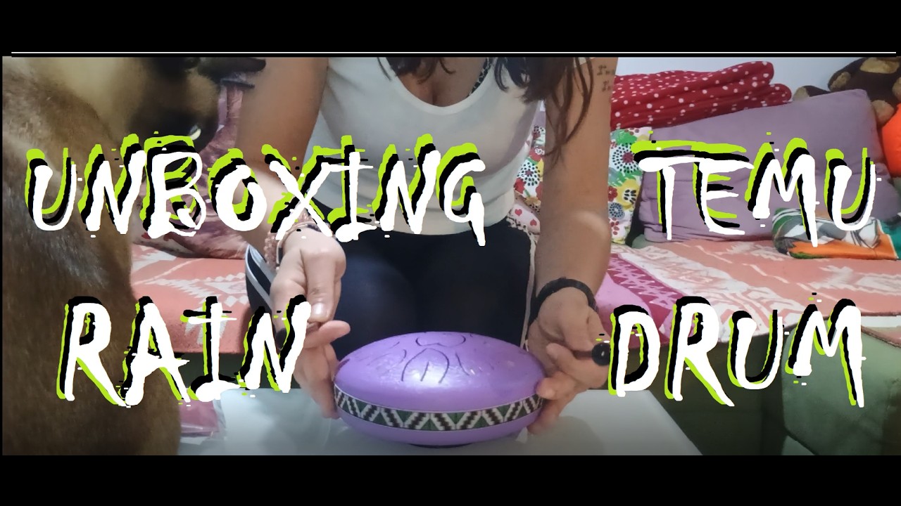 Unboxing TEMU 15 cm 11-Note Steel Tongue Rain Drum With My Cat Joker