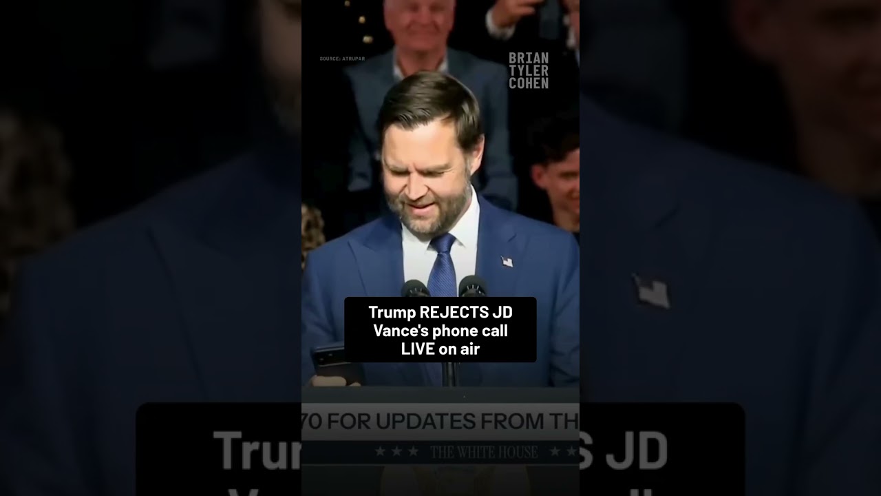 Trump REJECTS JD Vance's phone call LIVE on stage