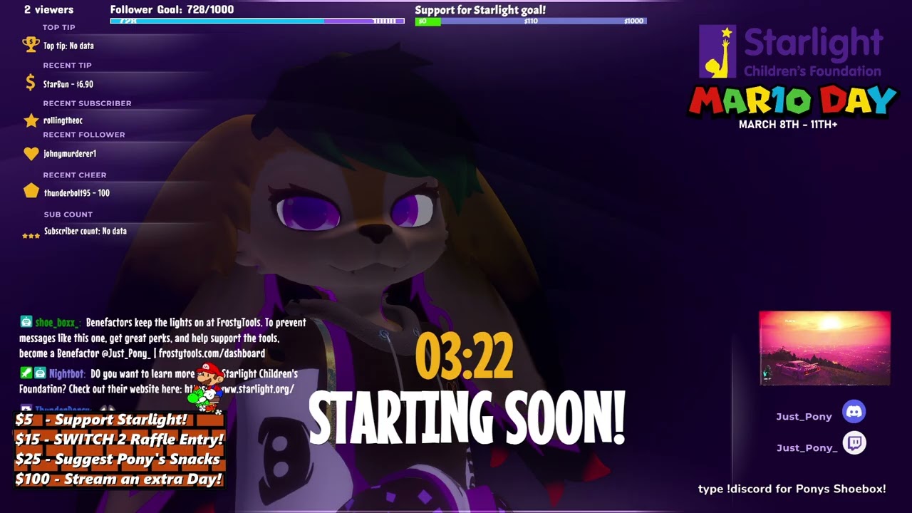Mario Day charity Drive Streamathon! Day 4! Lets party on! (streaming for Starlight Childrens Founda