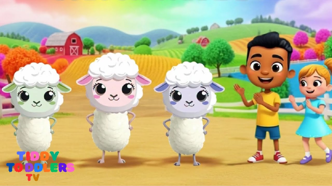 Learn Colors with Baa Baa Colourful Sheep 🐑🌈 | Colors & Counting Song for Toddlers | Learn Sharing
