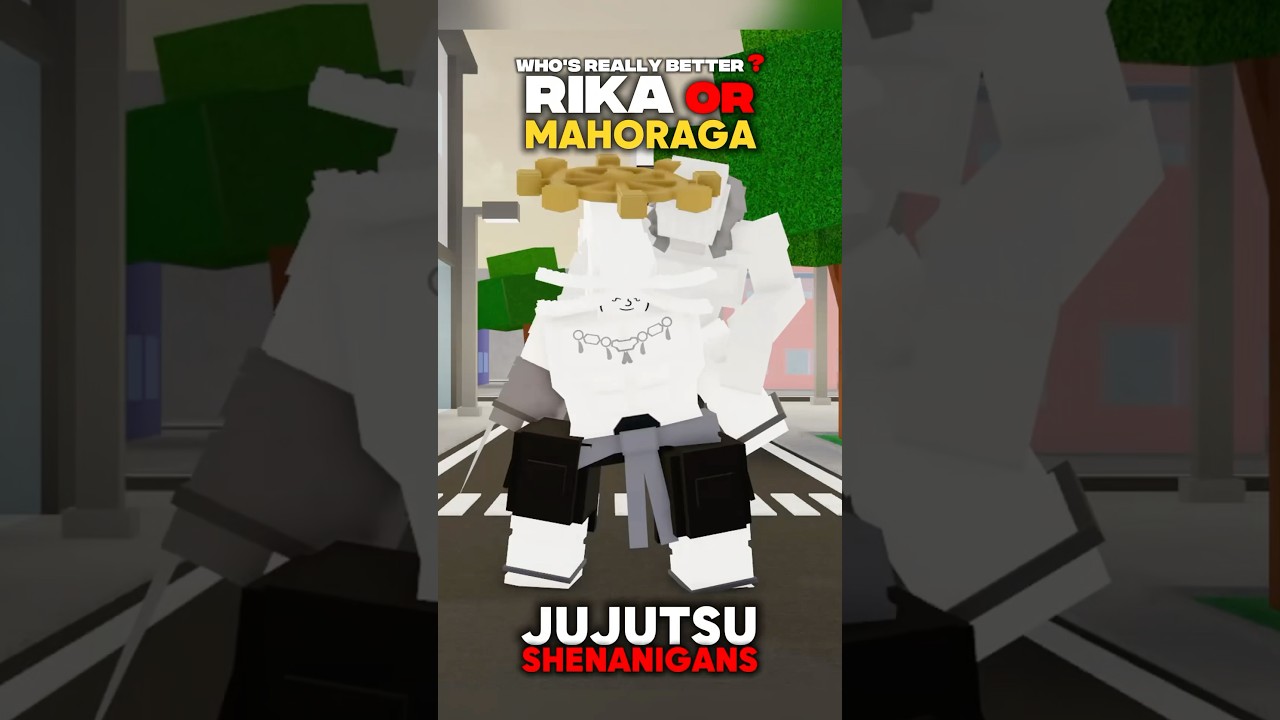 WHO IS BETTER? RIKA OR MAHORAGA #jujutsushenanigans #roblox #foryou #jjk #mahoraga #anime
