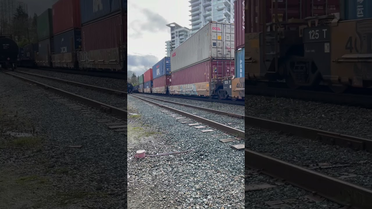 CN ES44AC container train through Sapperton New Westminster BC March 22, 2025 part 9