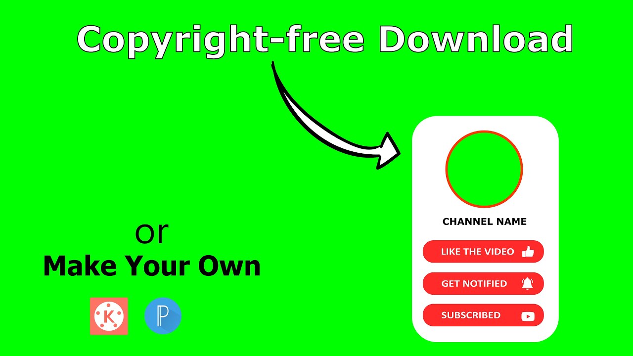 Make your Own Animated Subscribe Button For YouTube | Green Screen