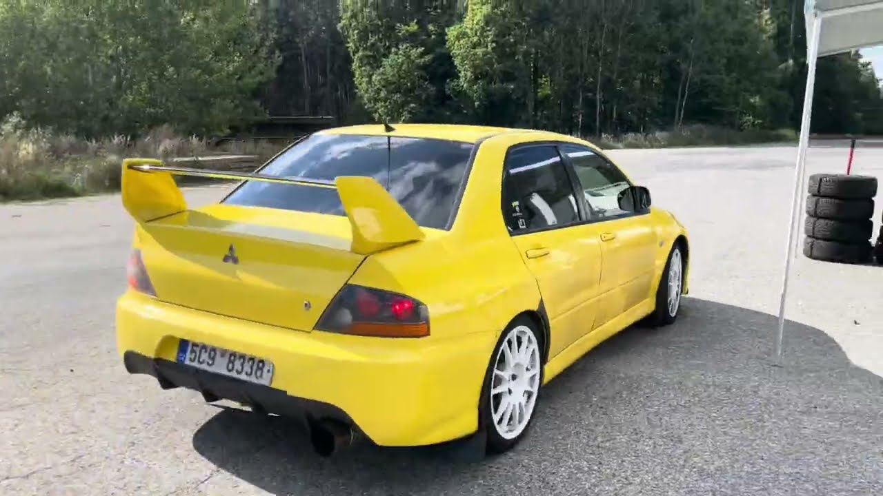 10 year old Colin having fun with the Lancer Evolution IX