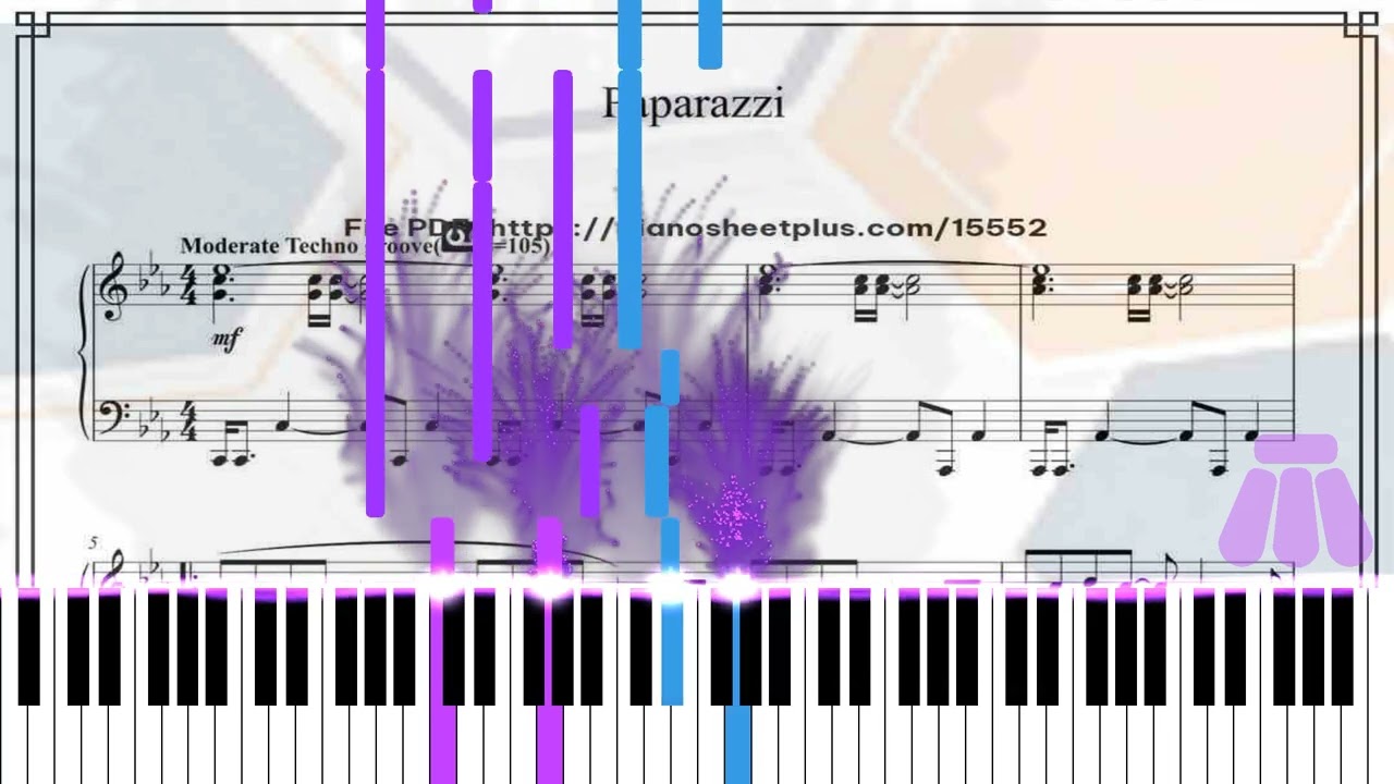 Free Piano Sheet Paparazzi by Lady Gaga