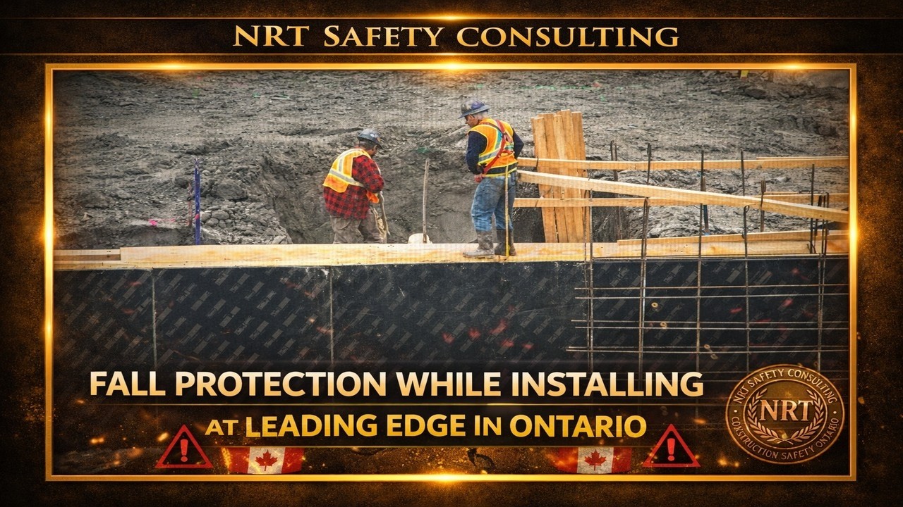 FALL PROTECTION WHILE INSTALLING GUARDRAILS IN ONTARIO CONSTRUCTION