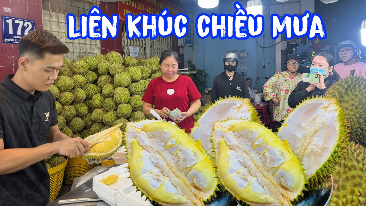 🟢Khui sầu riêng liên khúc chiều mưa! Cơm vàng ươm thơm phức