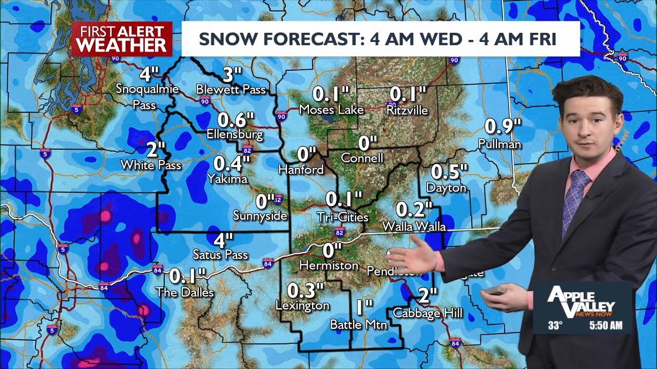 ❄️Another 4 inches of snow for our mountain passes through 4 AM Friday