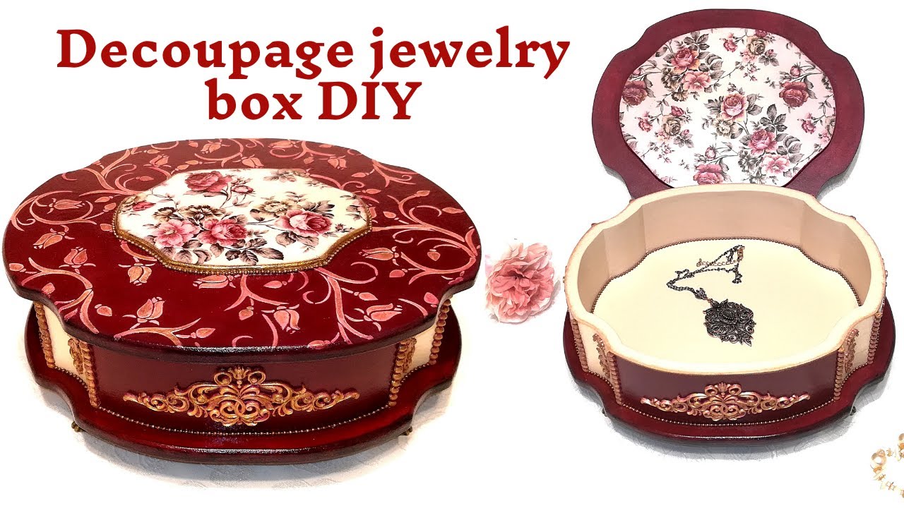 Decoupage jewelry box DIY / Decoupage tutorial