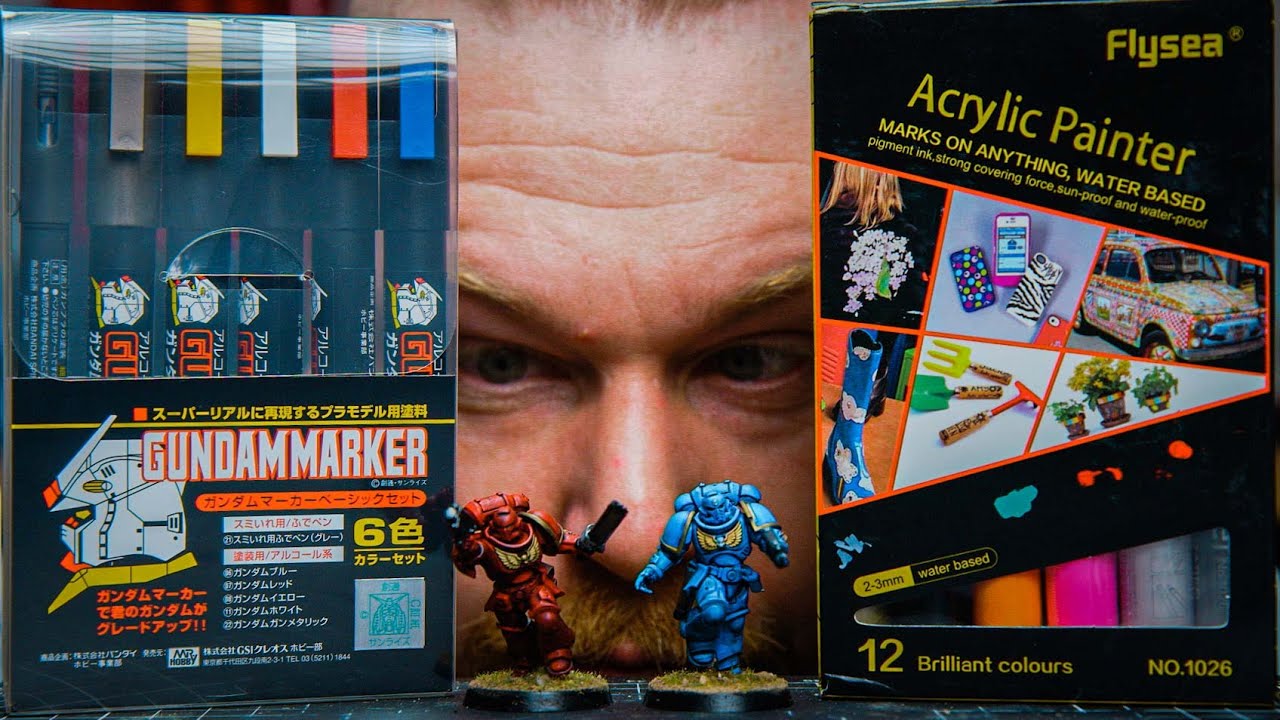 Painting Warhammer Minis NOT using Paint Brushes!!!!!!!