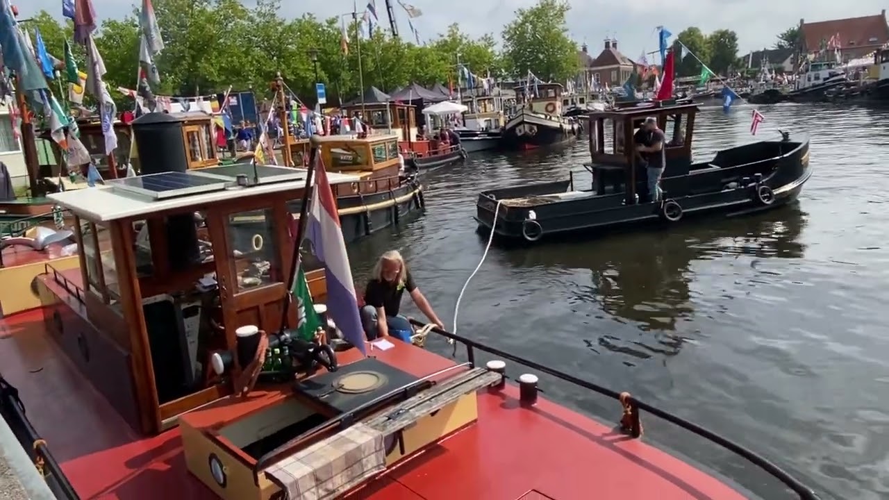 Sleepbootdagen Nijkerk 2023, trekproef VOORVLIET Kromhout 2LS 20pk
