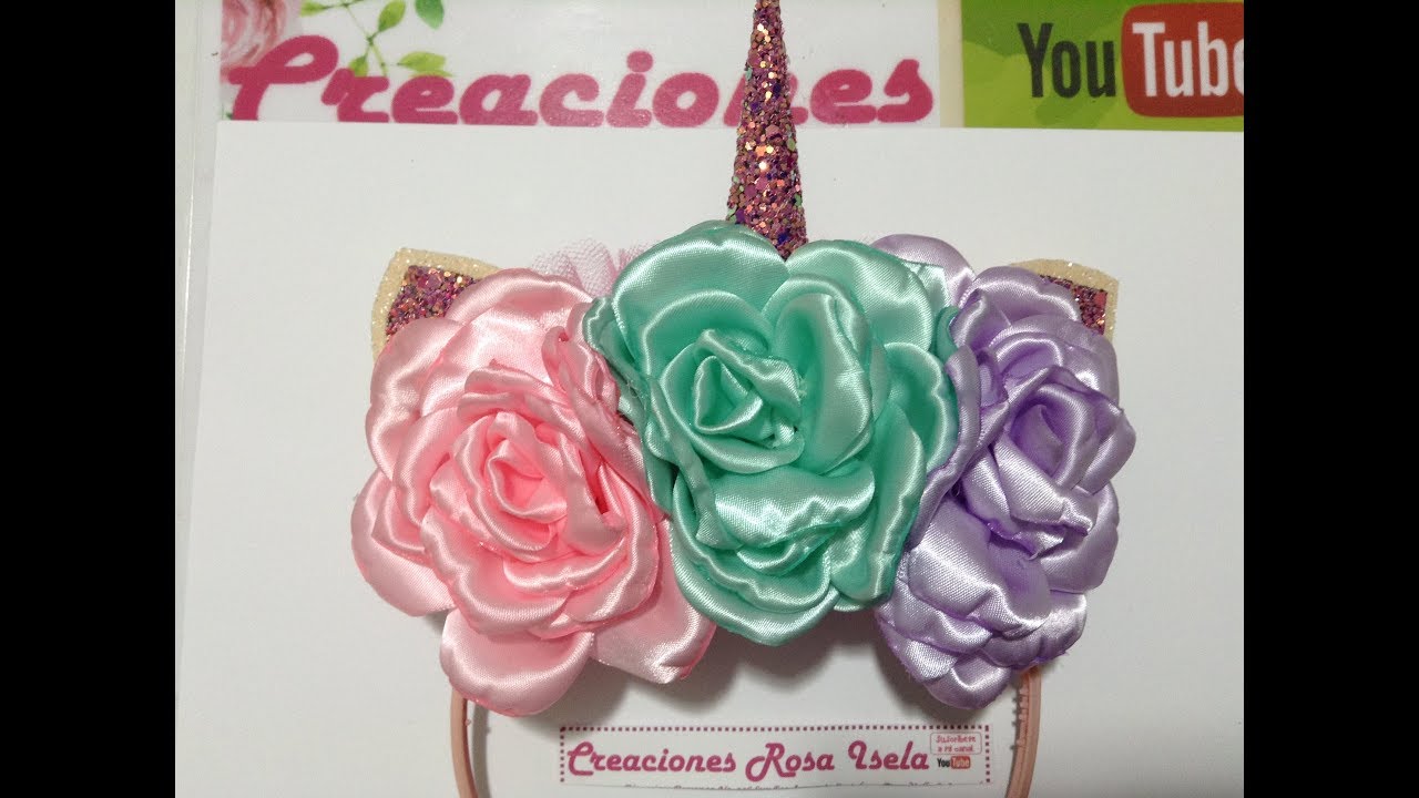 Diadema de unicornio super facil VIDEO No.522 creacionesrosaisela