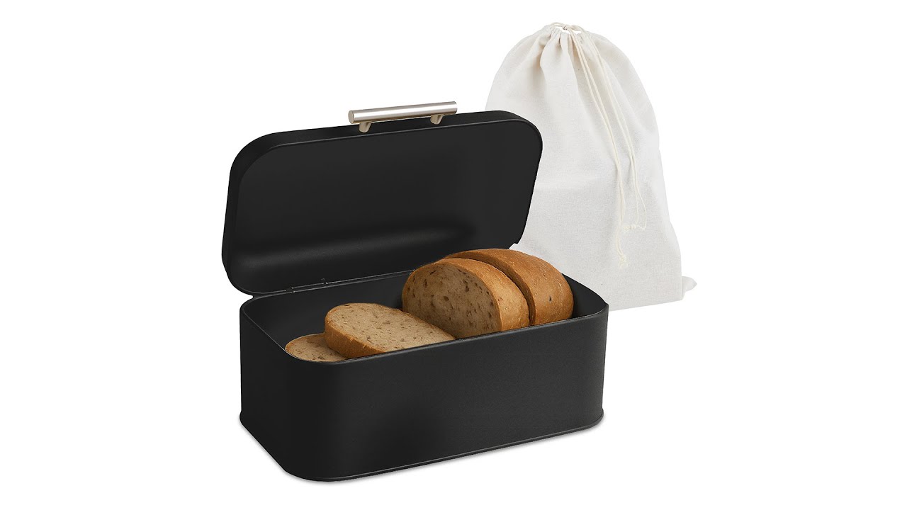 Brotkasten mit Deckel und Brotbeutel