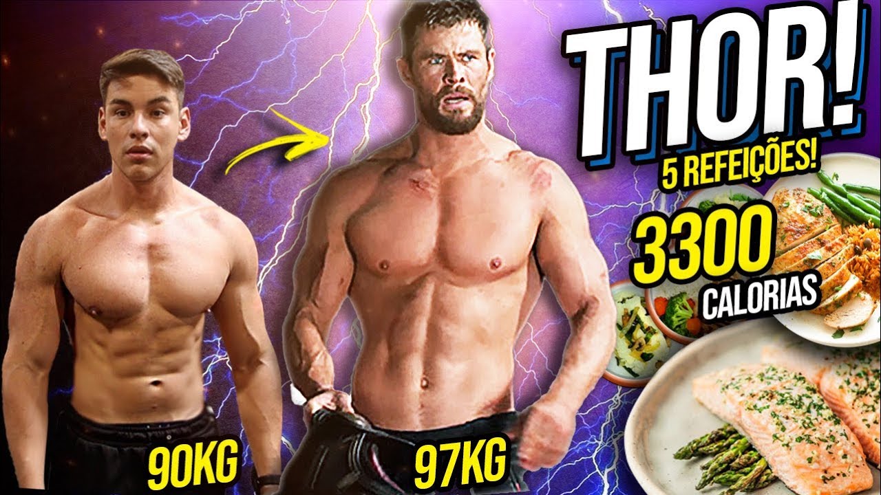 FIZ A DIETA DO THOR POR 1 DIA! ⚡💪 *trincado!* Dieta dos famosos na prática!