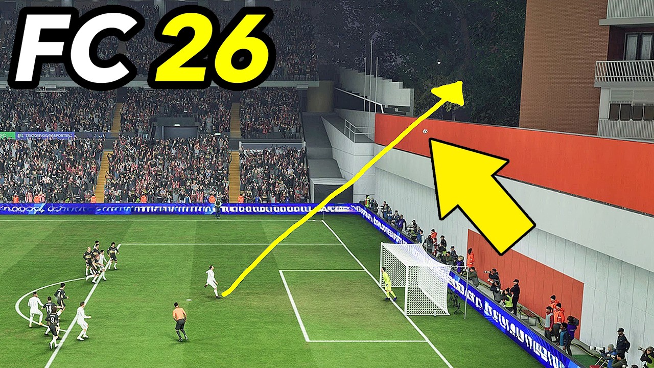В игре FC 26 можно ли выбить мяч за пределы стадиона?