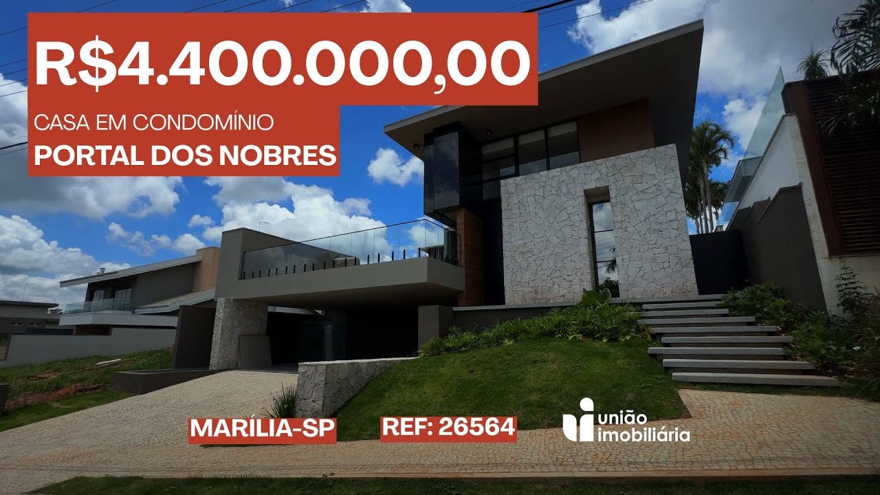 MANSÃO DE R$4.400.000,00 NO CONDOMÍNIO PORTAL DOS NOBRES - MARÍLIA/SP