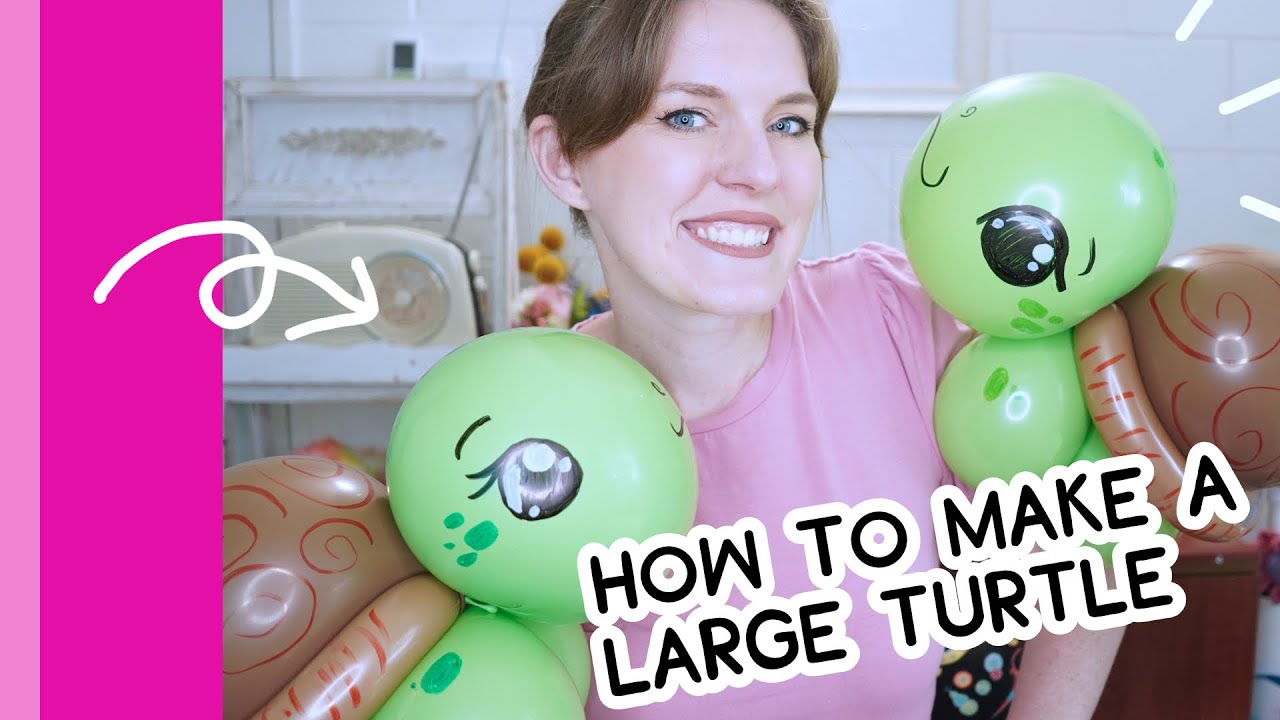 MAKE A LARGE BALLOON TURTLE (using quicklinks!) // A Balloon Twisting Tutorial