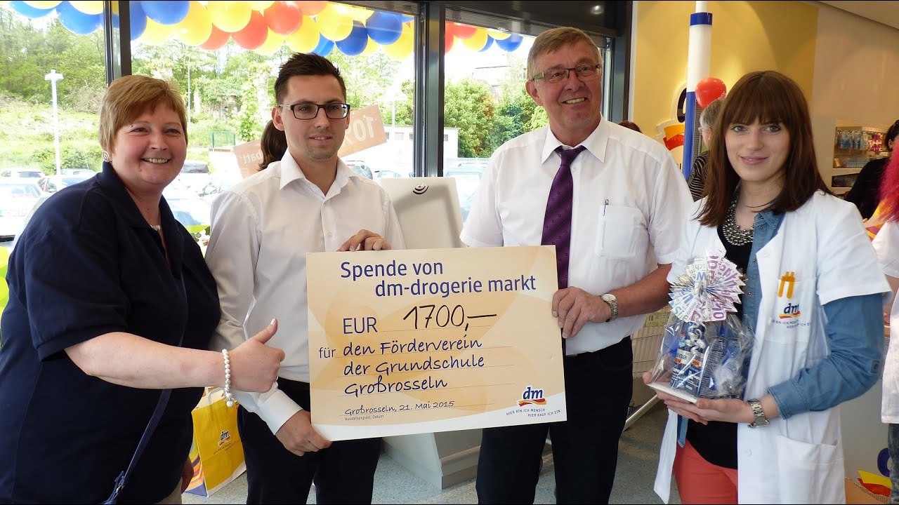 Gemeinde Großrosseln - Bürgermeister Dreistadt eröffnet DM-Markt