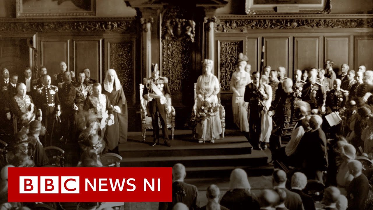 King George V's visit to Belfast City Hall brought to life by century old footage - BBC News NI